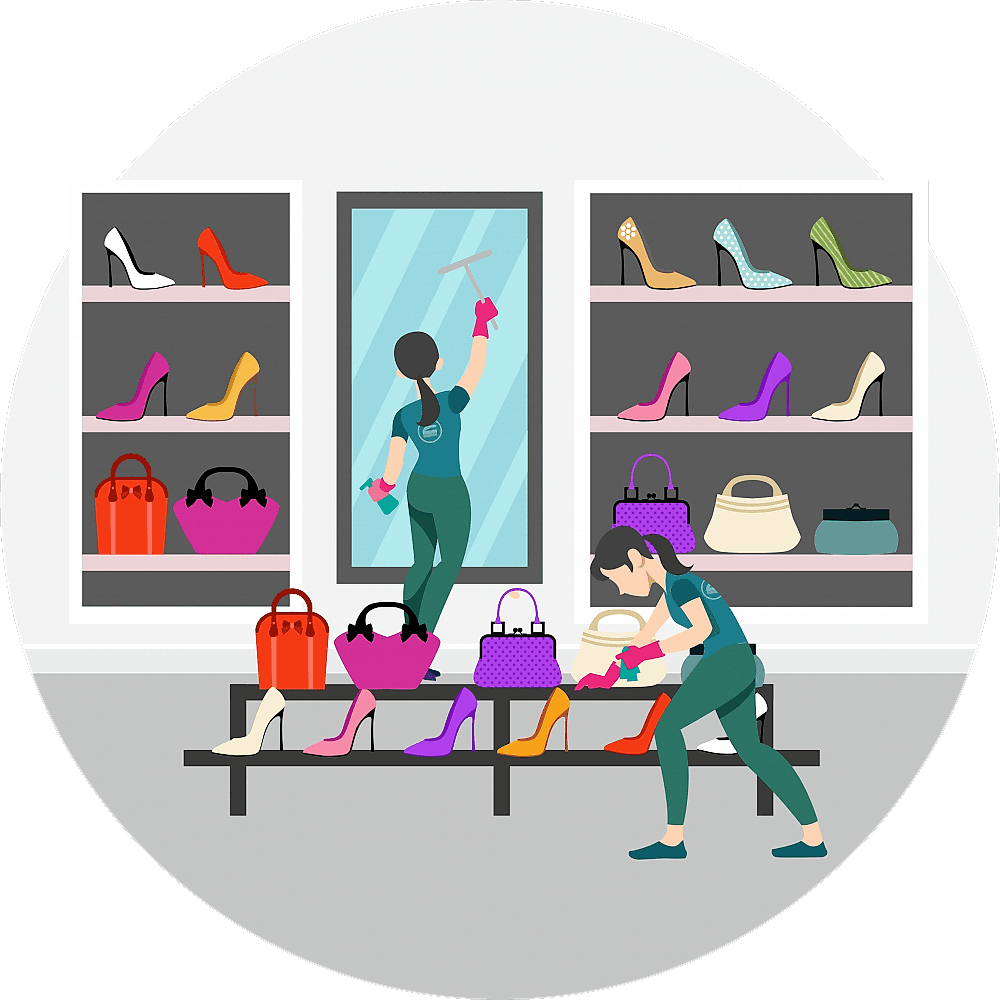 Уборка торговых центров и магазинов